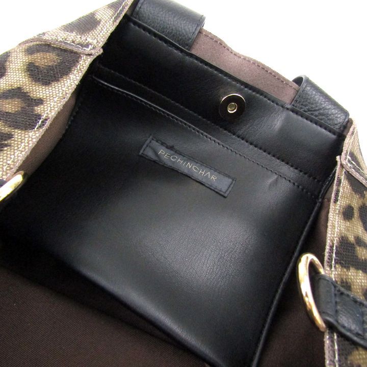 ペシンシャ トートバッグ 2way ショルダーバッグ レオパード ヒョウ柄 