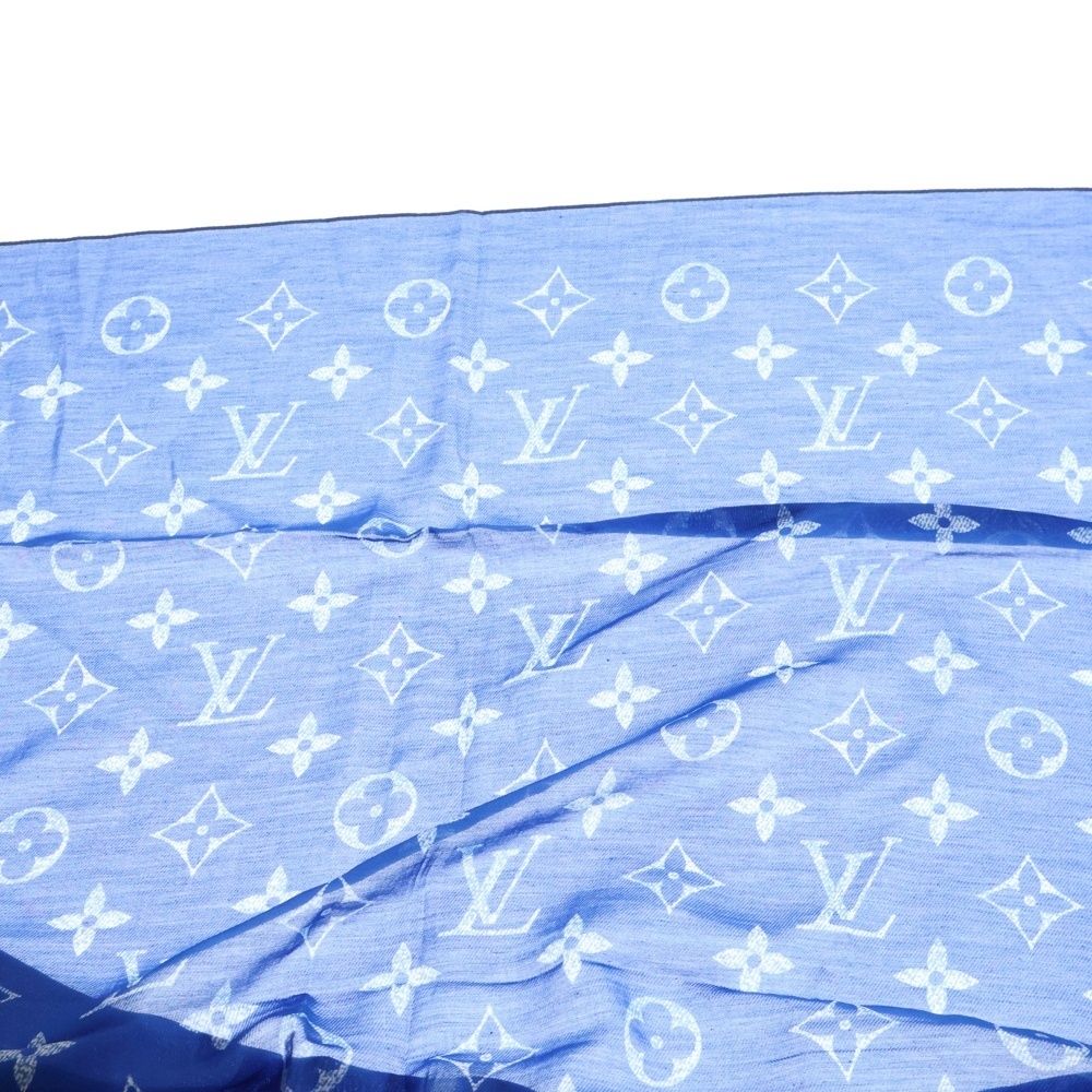  LOUIS VUITTON ルイヴィトン Monogram Colours Stole モノグラムストール シルク大判スカーフ ブルー M 79707 その他 小物