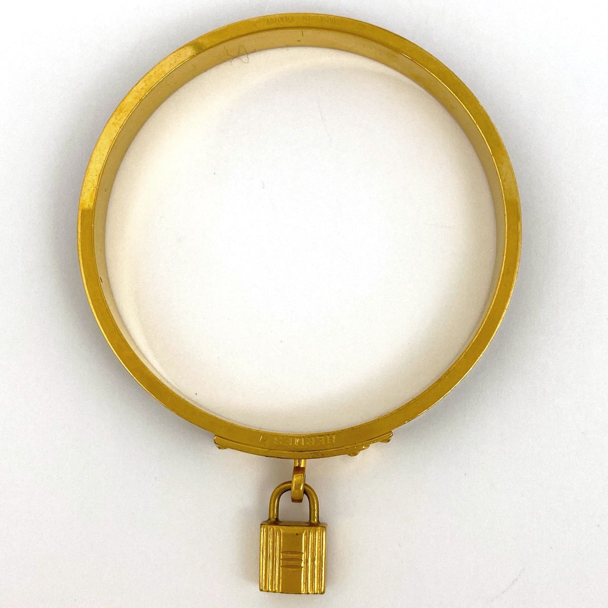 エルメス HERMES ケリー バングル 腕輪 カデナ バングル GP ゴールド ブラック レディース