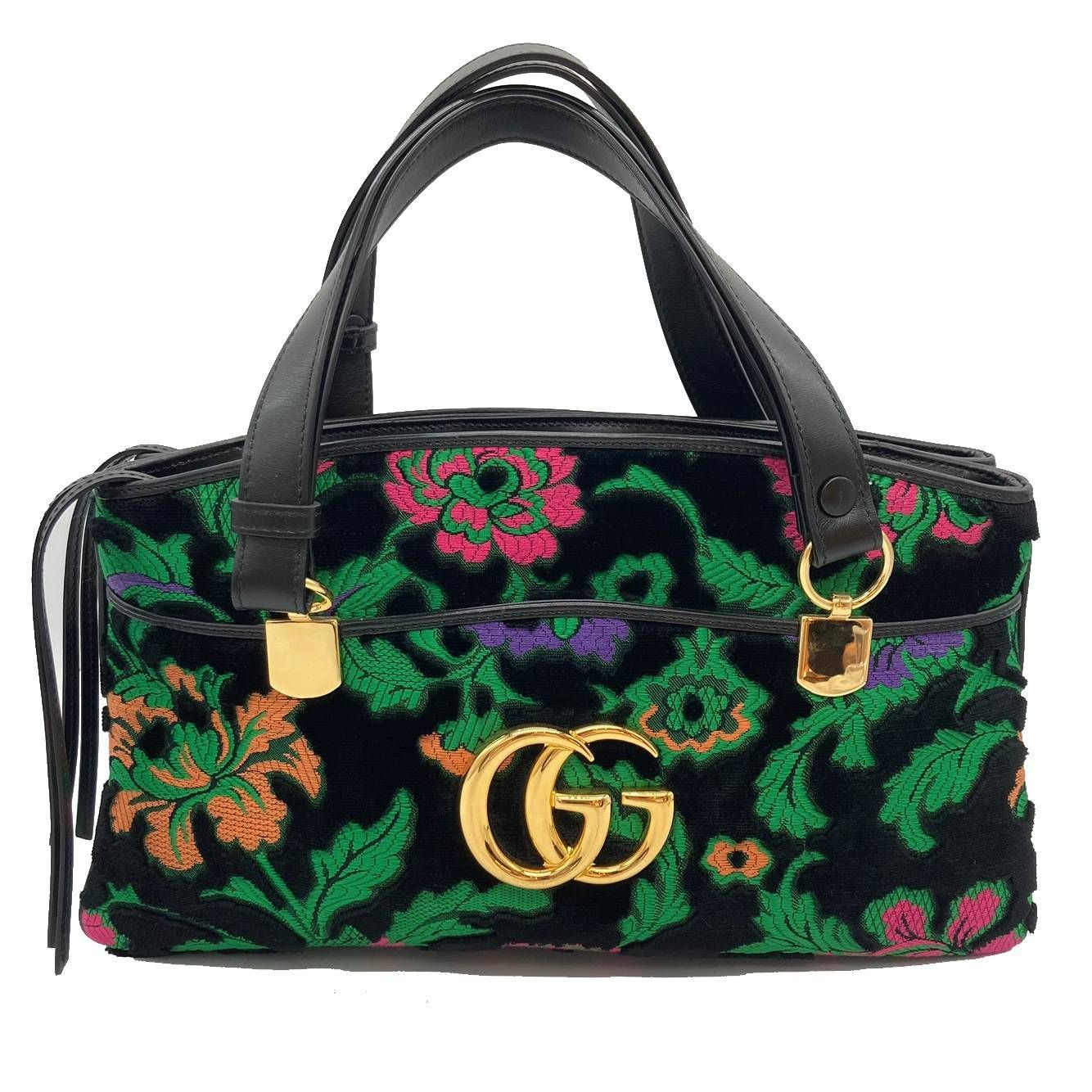 Aランク】GUCCI グッチ 550130 アリー ハンドバッグ ベロア Aランク】GUCCI グッチ 550130 アリー ハンドバッグ ベロア