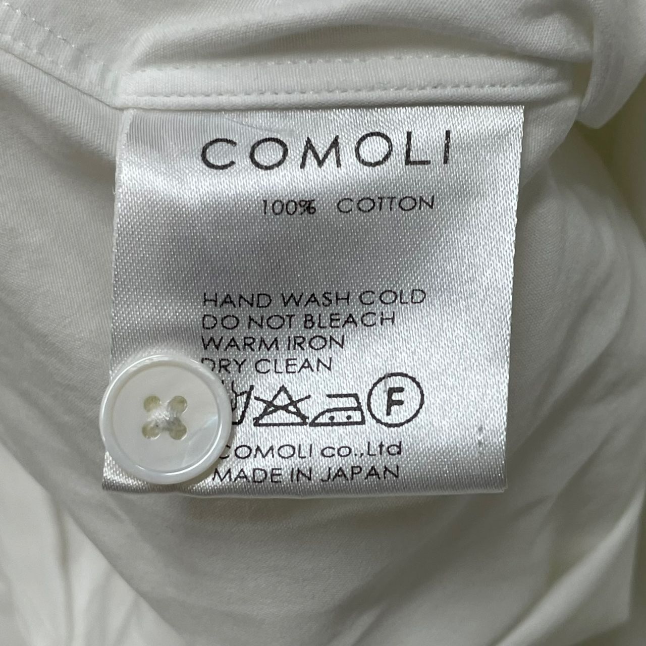 沸騰ブラドン COMOLI◇長袖シャツ/1/コットン/NVY/無地/101-02003/15AW