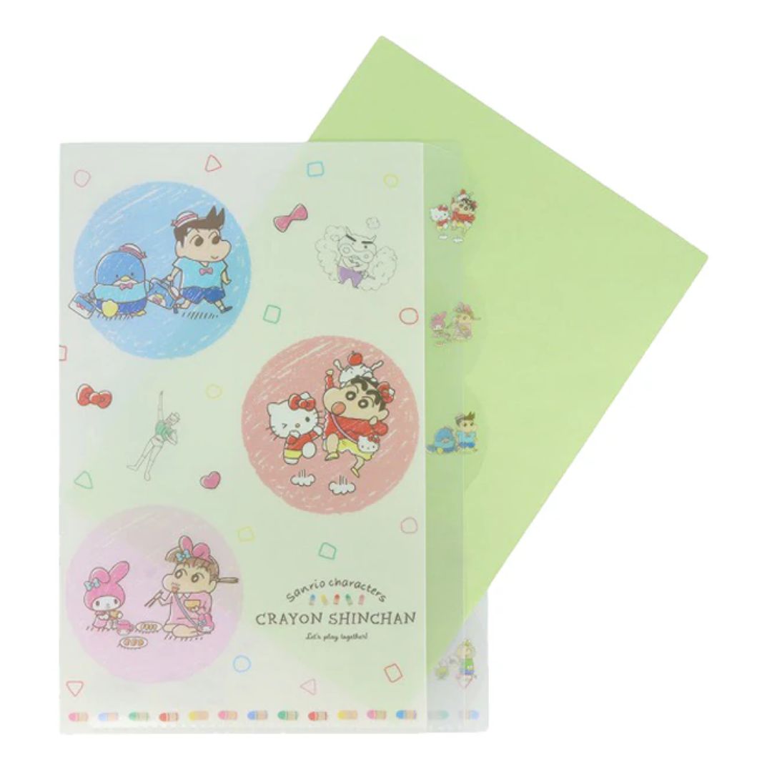 サンスター文具 sun-star ダイカットクリアファイル5P クレヨン