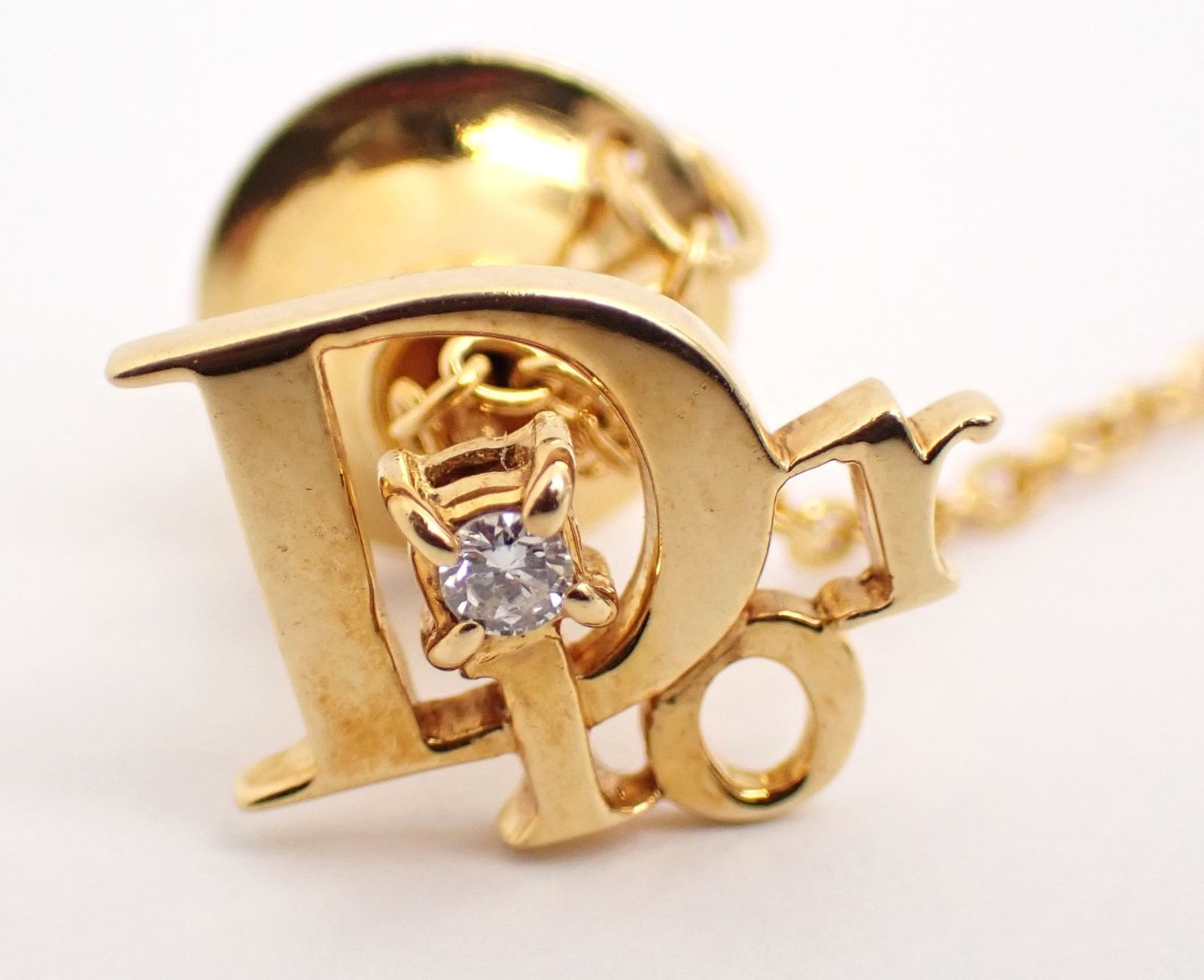 Dior(ディオール) 1Pダイヤピンブローチ K18YG 1.2g イエローゴールド  