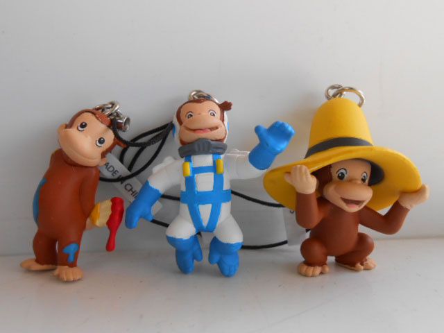 ♯Lom26AS おさるのジョージがいっぱい フィギュア ストラップ