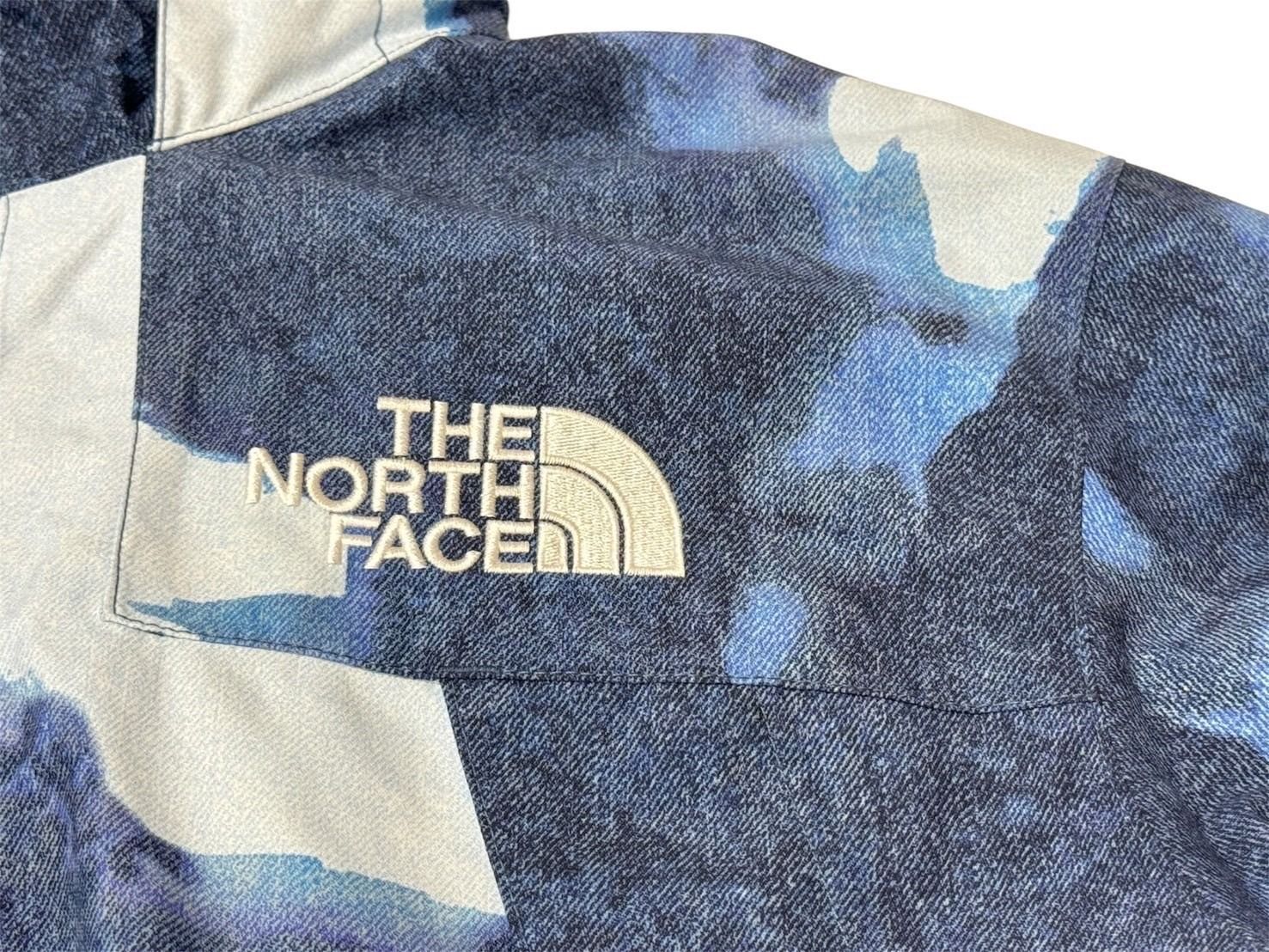 Supreme THE NORTH FACE シュプリーム ノースフェイス  ダウンジャケット ブルー ホワイト ナイロン NP521001 サイズM  美品 中古 65808