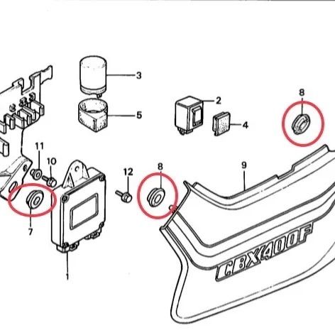 送料無料】ホンダ純正CBX400F/CBX550F/サイドカバーグロメットセット(BEET キジマ アルフィン イノウエ サイドカバーゴム パッキン  フレーム ダンパー ブッシュ NC07 PC04 インテグラ 外装 タンク ) - メルカリ