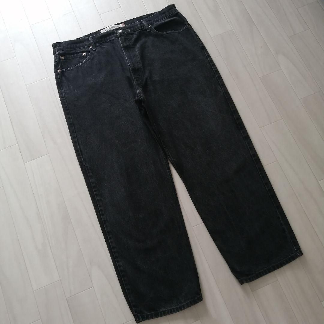 美品　リーバイス　550　w42 L30　ブラック　デニム　古着　テーパード リーバイス Levis 550 RELAXED FIT テーパードデニムパンツ