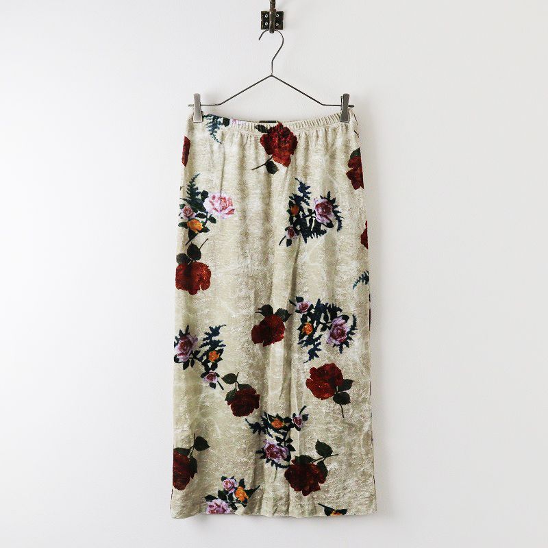 DRIES VAN NOTEN フラワープリントベロアスカート DRIES VAN NOTEN フラワープリントベロアスカート