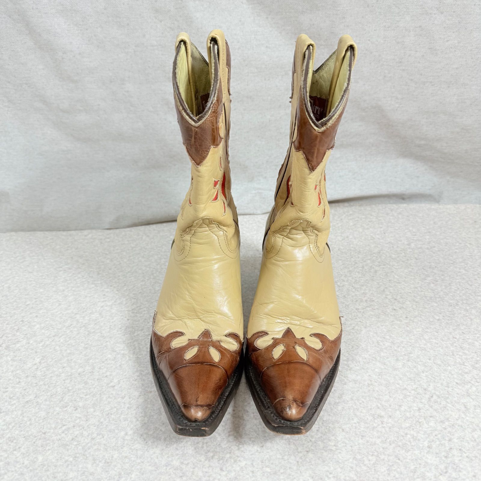 24.0㎝ Mezcalero メスカレロ ウエスタンブーツ ヴィンテージ カラー メキシコ製 レザー