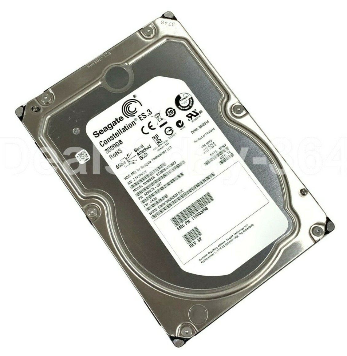 Seagate ST3000NM0023 3TB 7200RPM 6Gbps 3.5 SAS SERVER HDD Hard Drive
