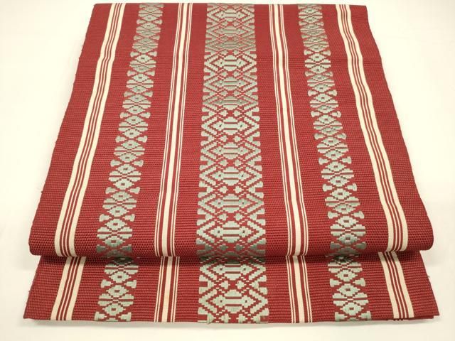 平和屋着物＊夏物 本場筑前博多織 全通柄 京袋帯 紗献上 正絹 DAAY8175cm