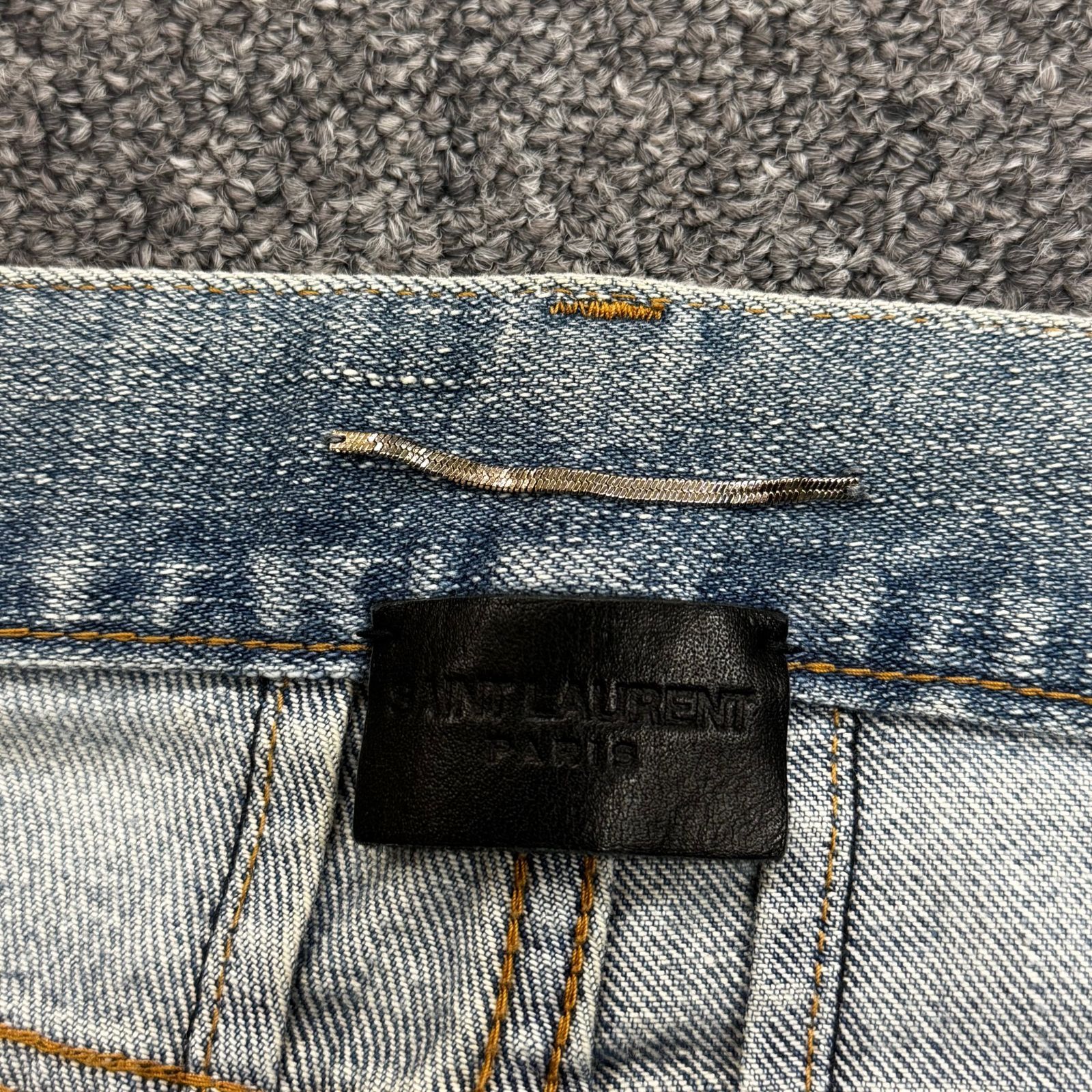 SAINT LAURENT 17SS クラッシュ加工ウォッシュドストレッチデニム