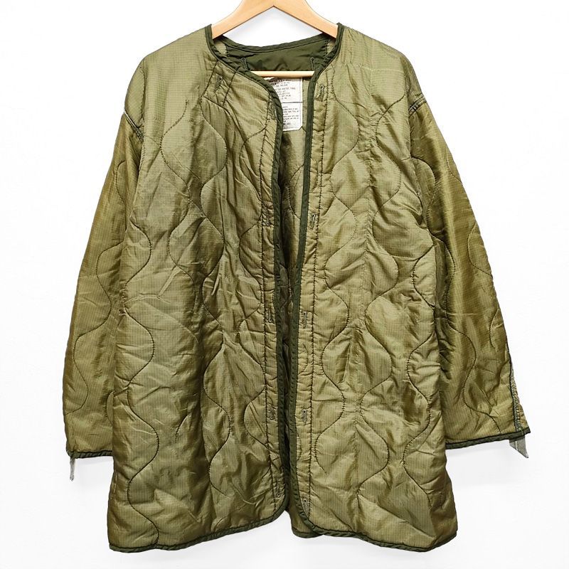 70's アメリカ軍 M-65 フィッシュテールパーカ キルティング ライナー サイズ：S オリーブ U.S.ARMY M-65 Fishtail Parka Quilting Liner Coat 中綿 【中古】