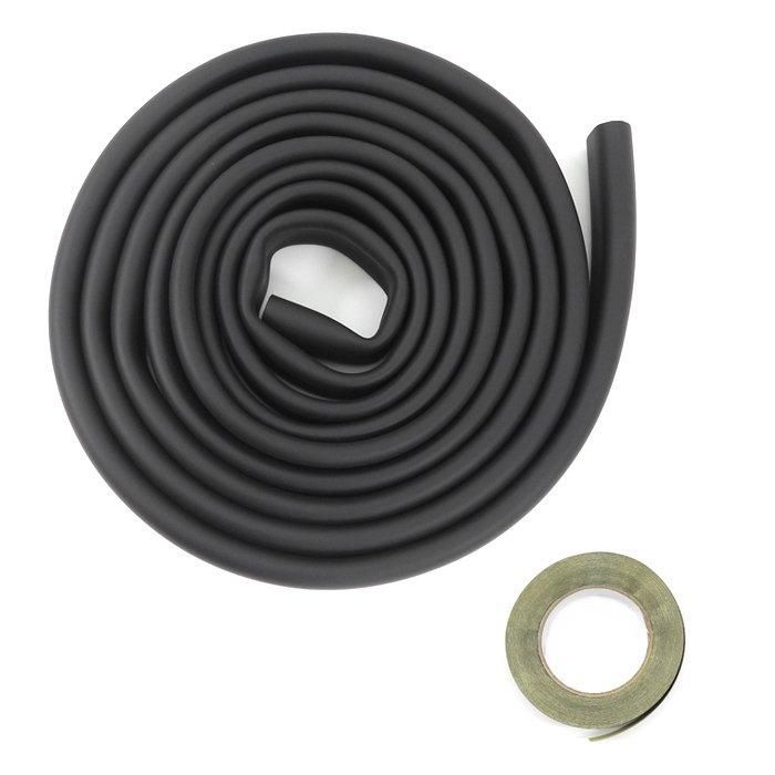 ロールバー パッド 40φ パイプ用 11m 5.5m×2本 - アセテートテープ セット ブラック 黒 汎用 ロールケージ ソフト パッド 車検