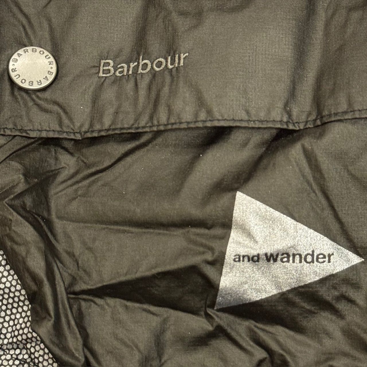 参考上代64800円 Barbour × and wander 20SS SHINY WIND HOODIE ジップ 