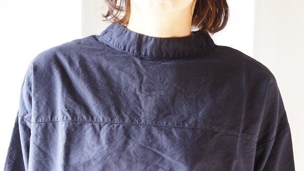 SUNVALLEY サンバレー コットン 綿 オックス シャツ 2WAY バンドカラー 日本製品染め チュニック ワンピース SK8125220 服 大人の ナチュラル ゆったり コットン 綿 オックス シャツ 2WAY バンドカラー 日本製品染め