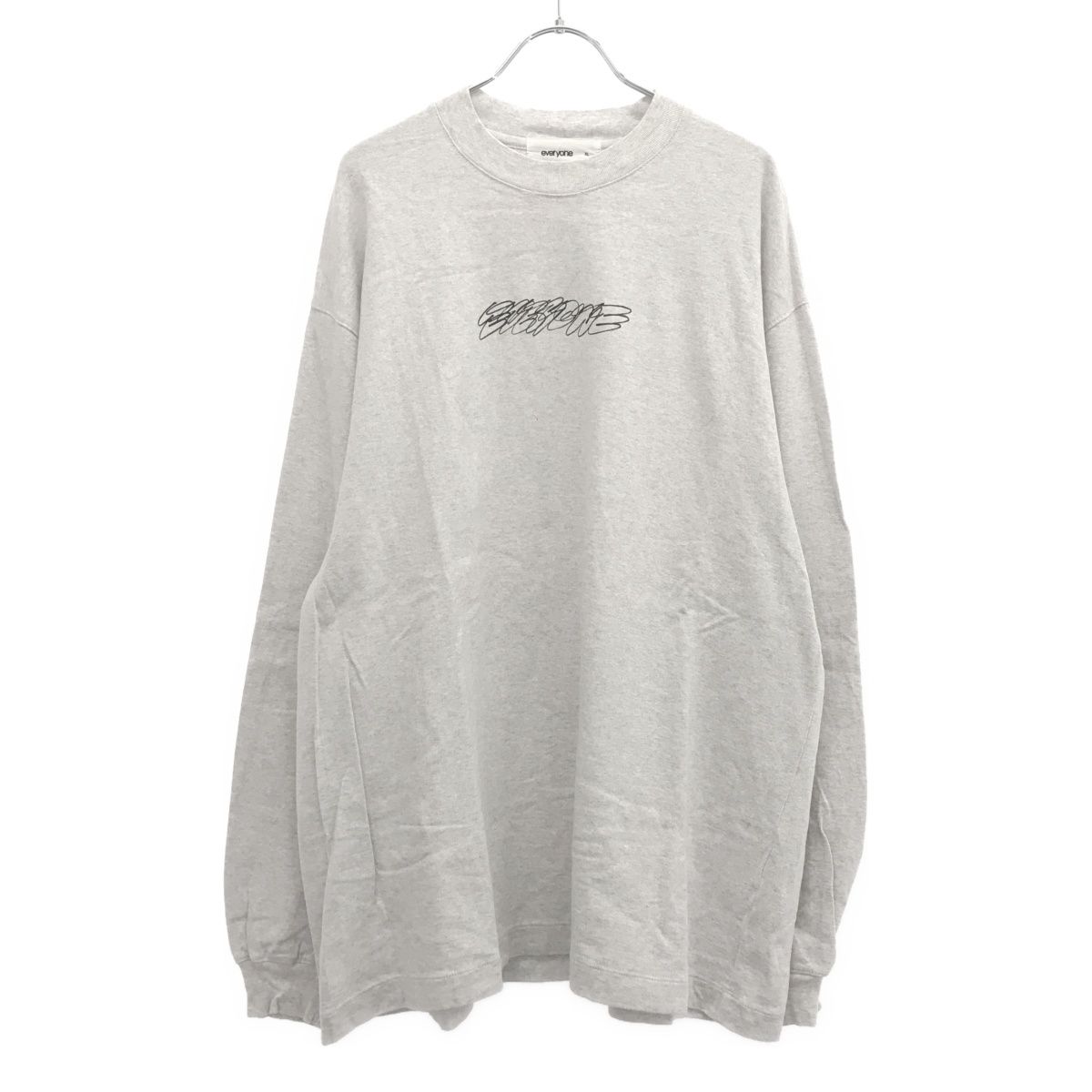 everyone LOGO BY VINCENT L/S TEE グレー