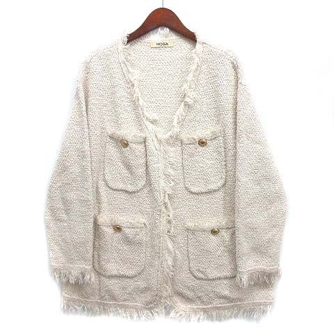 美品 Rene ルネベーシック 長袖ニット ウール アイボリー ホワイト 34 美品 Rene ルネベーシック 長袖ニット ウール アイボリー