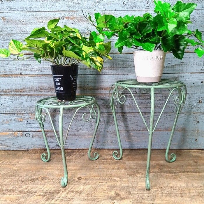 ガーデニング雑貨 花台 フラワースタンド 棚 ラック シェルフ ガーデン雑貨 ガーデニング 雑貨 アンティーク ナチュラル おしゃれ かわいい RACK カペラ ポットテーブル2点セット CG-US-17-100