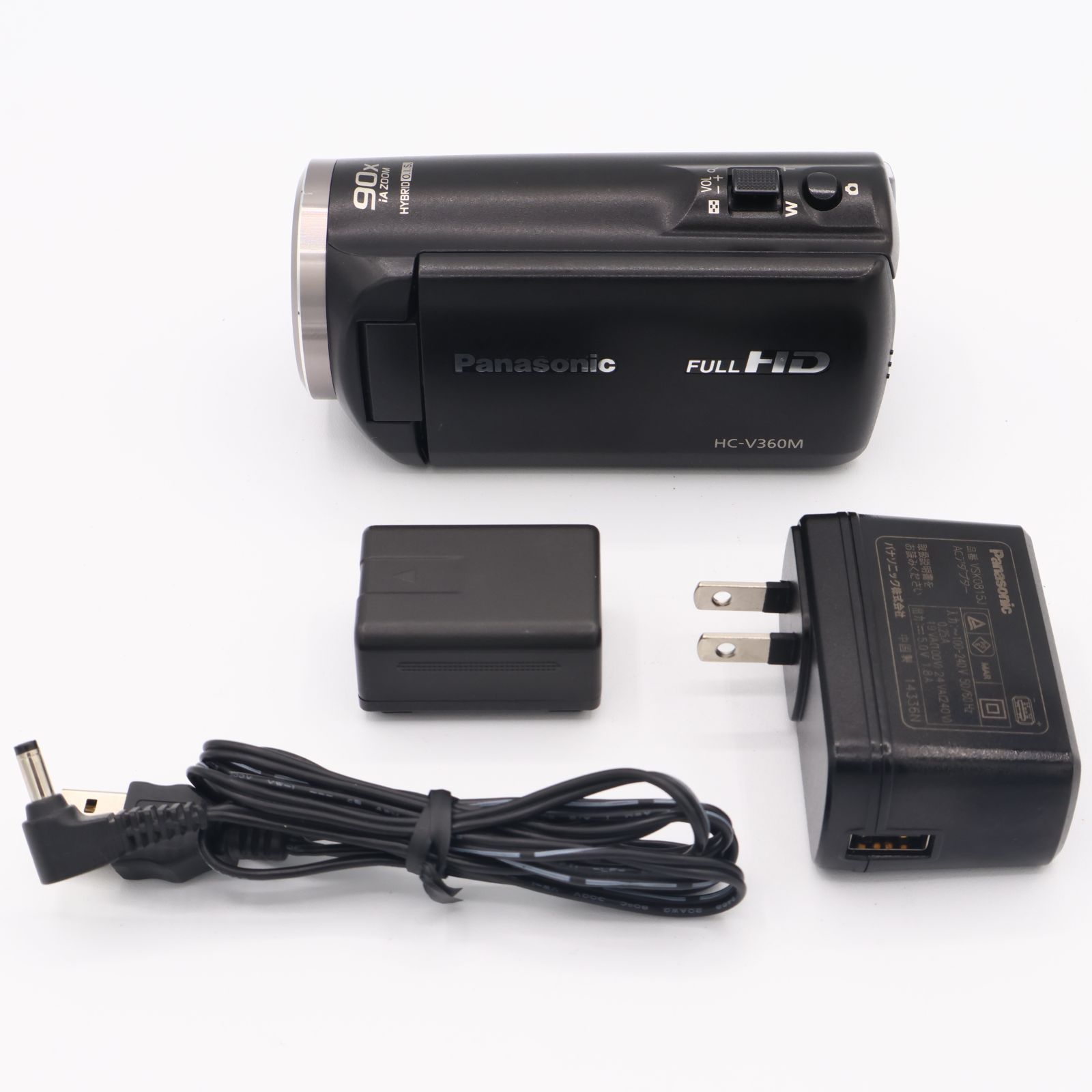 パナソニック HDビデオカメラ V360M 16GB 高倍率90倍ズーム ブラック HC-V360M-K 250501_DJ5BA001315