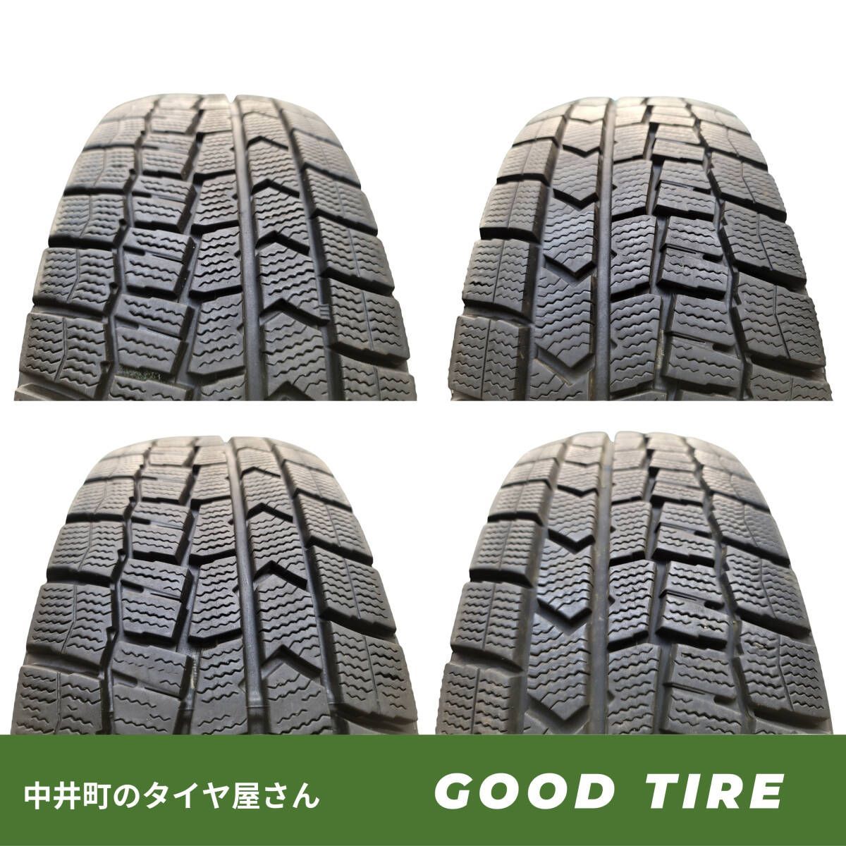 185 60R15 ダンロップ WINTER MAXX WM02 4本 製 冬用 8分山 タイヤ アクア フィット シエンタ 6837