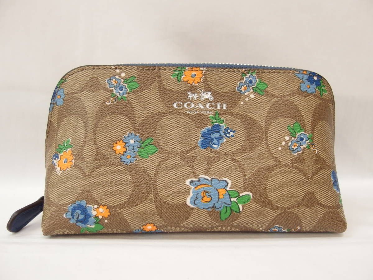 COACH コーチ　アクセサリーポーチ ベージュ　シグネチャー　6348 楽天市場】COACH コーチ アクセサリーポーチ 6348 ベージュ