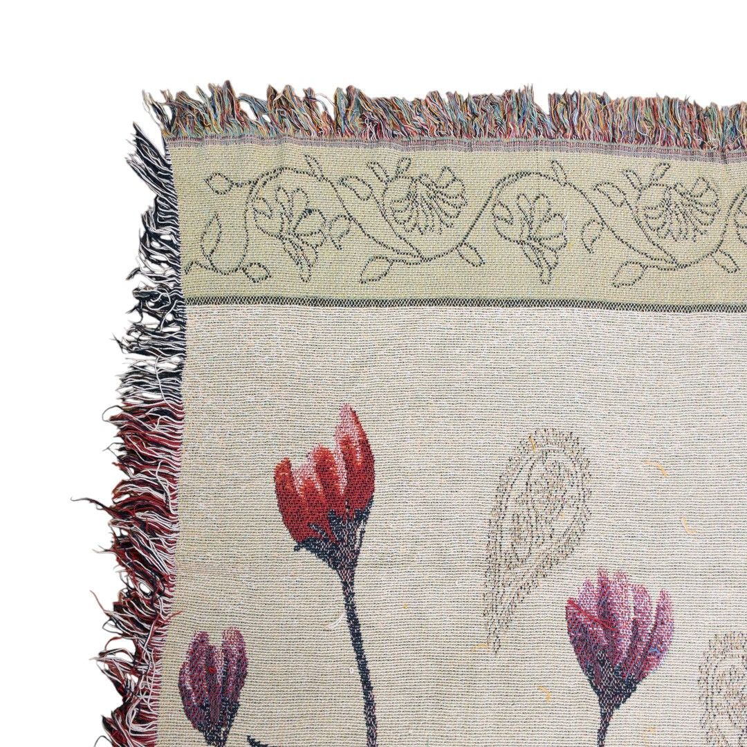 vintageラグ カーペット フラワー ペイズリー柄 アート 1193 - メルカリ