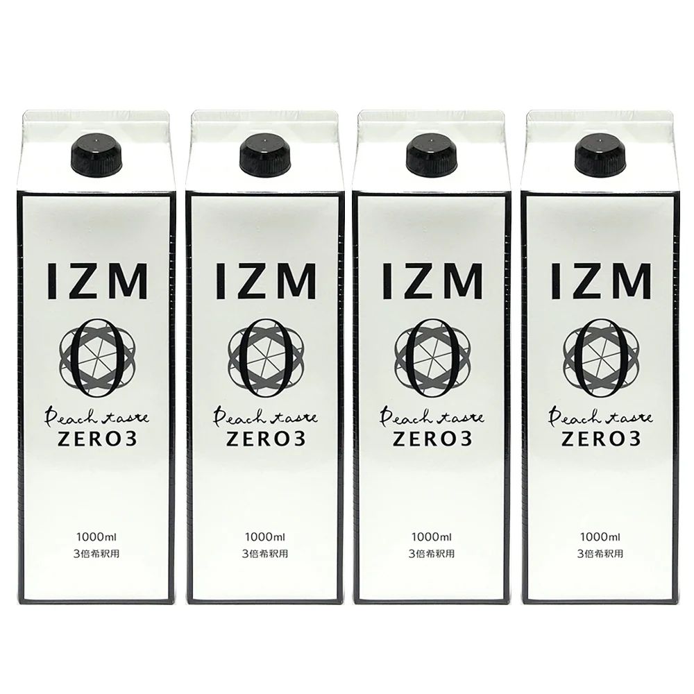 IZM ゼロスリー 1 000mlx4本 酵素ドリンク ゼロ3 カロリー糖質脂質 3つのゼロ