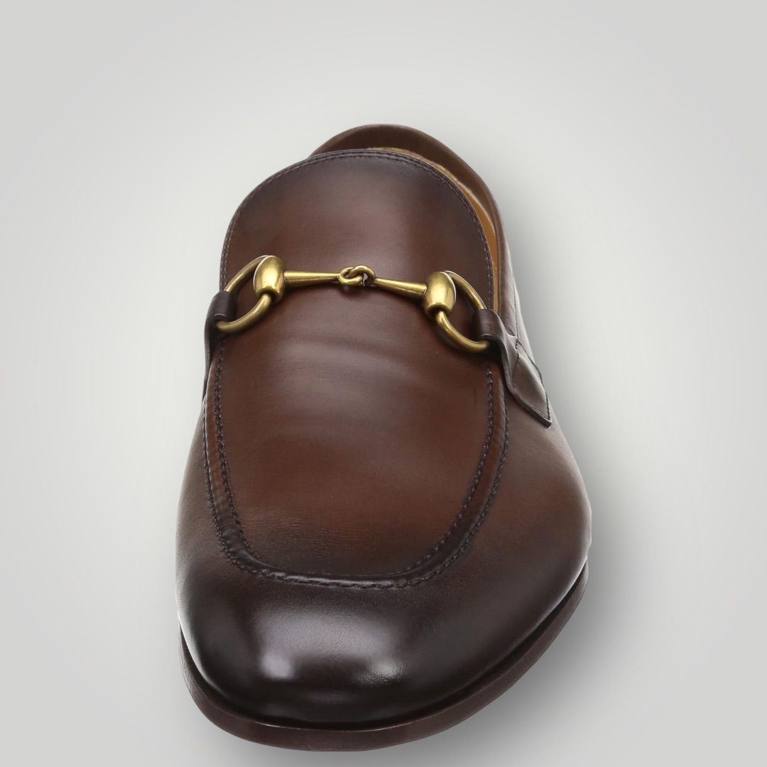 GUCCI グッチ 10 1/2 29.5cmモカシン 革靴 406994-BLM00 メンズ