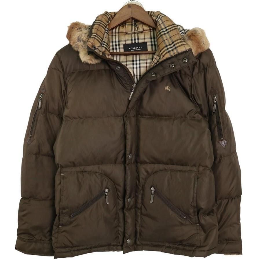 バーバーリーブラックレーベル ダウンジャケット ブラウンM バーバーリーブラックレーベル ダウンジャケット ブラウンM