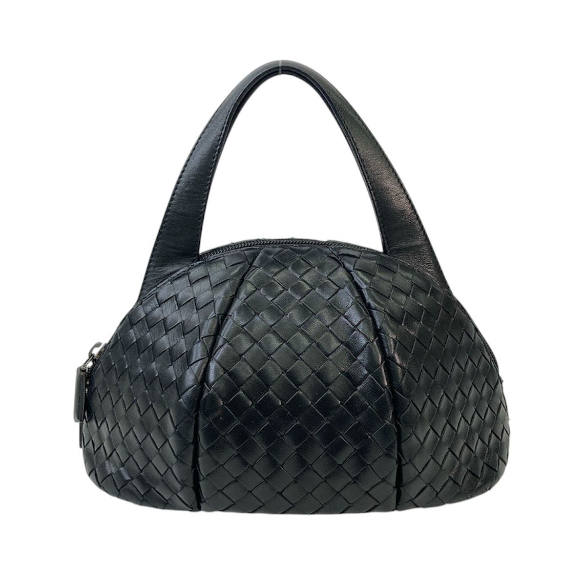 BOTTEGAVENETA ボッテガヴェネタ イントレチャート ハンドバッグ レディース レザー ブラック