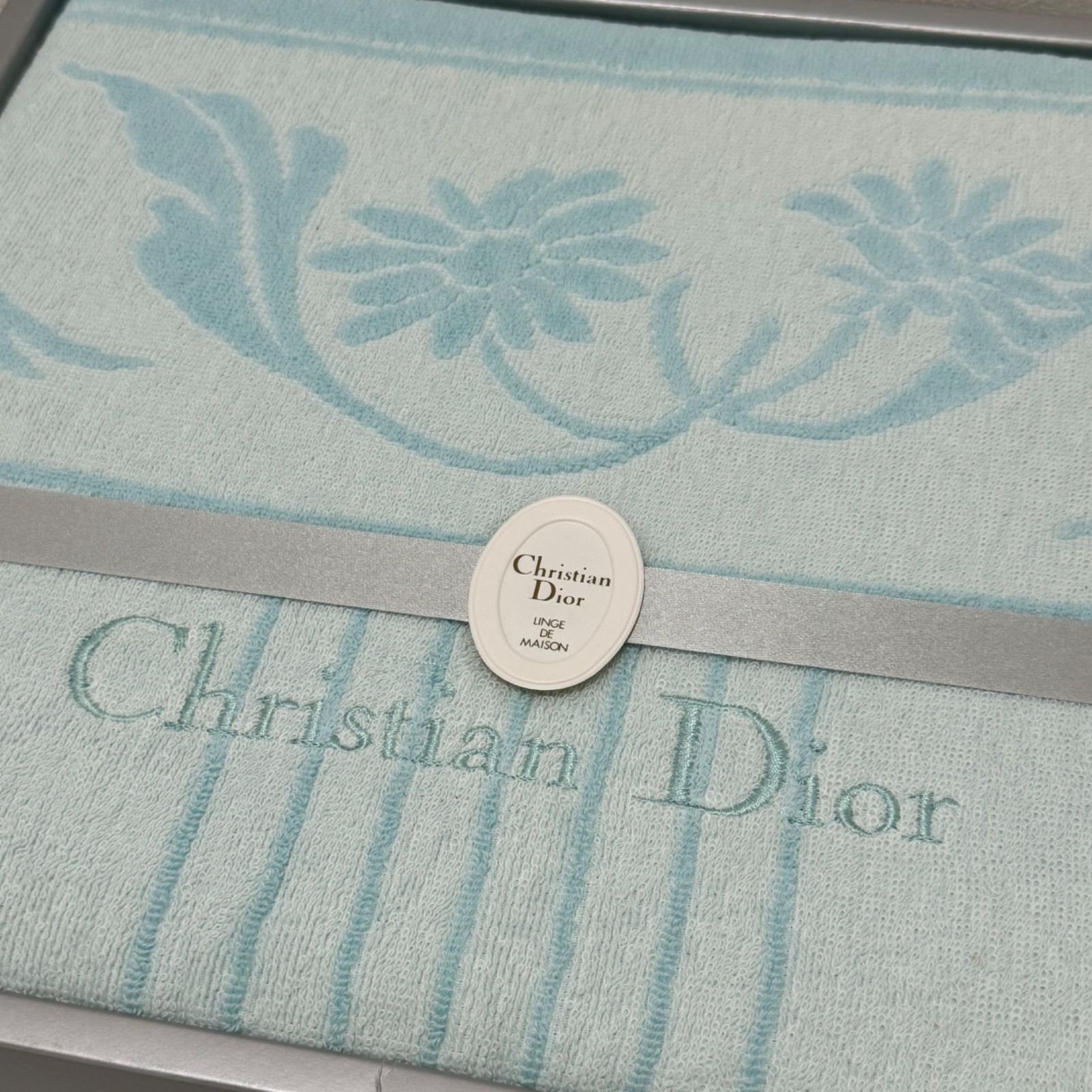 D(0509g4) Christian Dior LINGE DE MAISON クリスチャンディオール タオルケット 140cm×190cm 綿100％  タオル - メルカリ