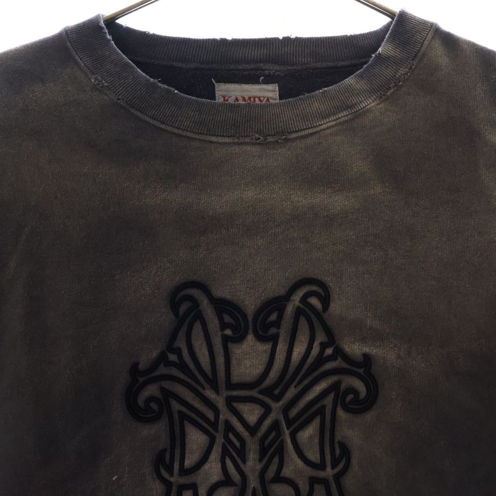 KAMIYA (カミヤ) Logo Embroidered Bleach Sweatshirt ロゴ エンブ 