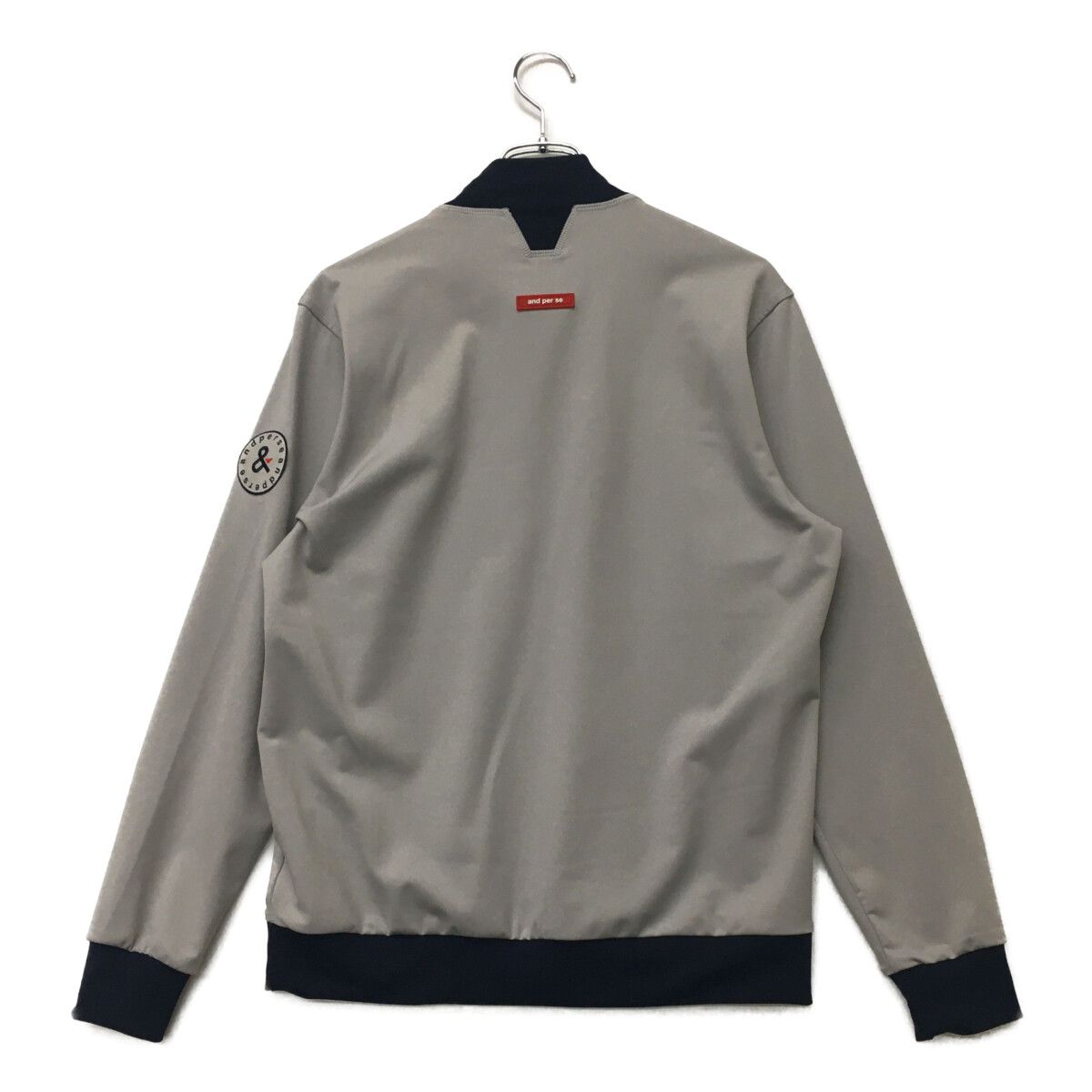 ◆◇新品未使用タグ付◇◆アンパスィ and per se 灰 モックネック M 未使用品 メンズ アンパスィ and per se 長袖シャツ L グレー モック