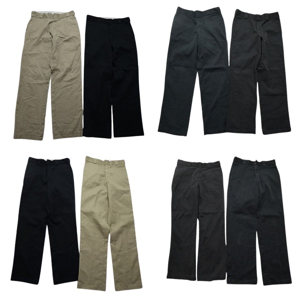 古着卸 まとめ売り ディッキーズ Dickies 874 ワーク パンツ 8枚セット メンズ 32 |31 |30 ノープリーツ センタークリース 古着 NB9796