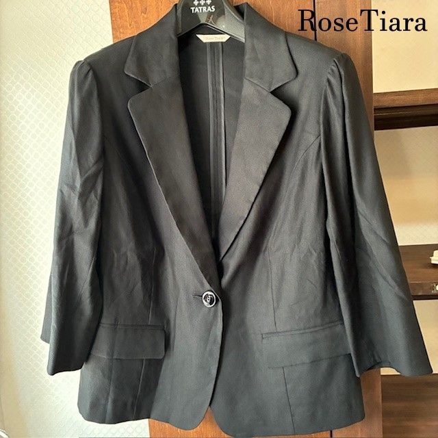 150t*美品 大きい46 ローズティアラ バックリボン テーラードジャケット. Rose Tiara - 150t*美品 大きい46 ローズティアラ バックリボン