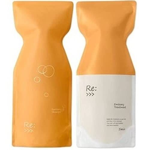 ADJUVANT アジュバン リ:エミサリーシャンプーR 600ml u0026 トリートメントR 600g 詰替用セット