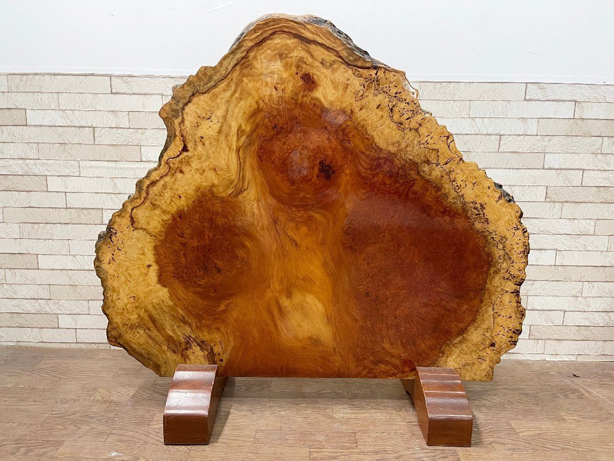 希少 花梨 瘤 コブ 瘤杢 玉杢 泡杢 輪切り 一枚板 天然木 衝立