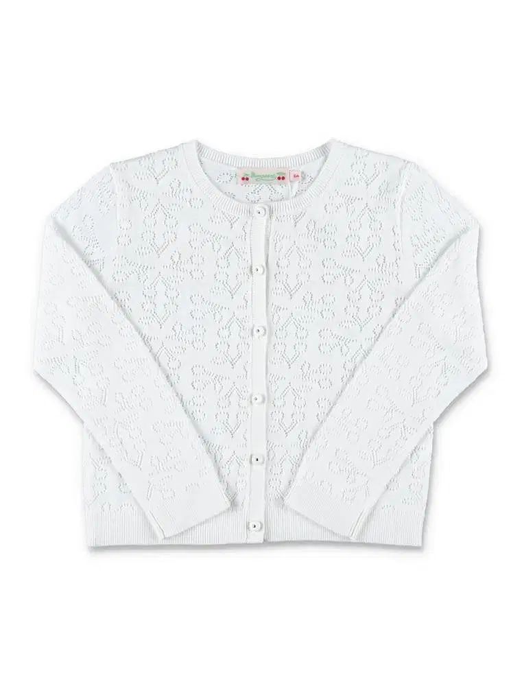 ボンポワン 白 さくらんぼ カーディガン 12A サイズ