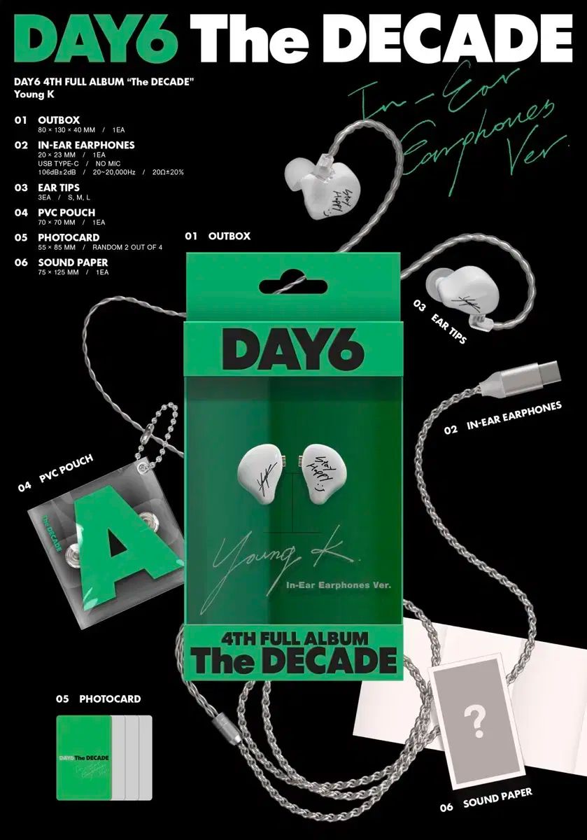 DAY6 ヨンケイ THE DECADE インイヤー DAY6 The Decade DAY6(デイシックス) インイヤーバン ヨンケイ
