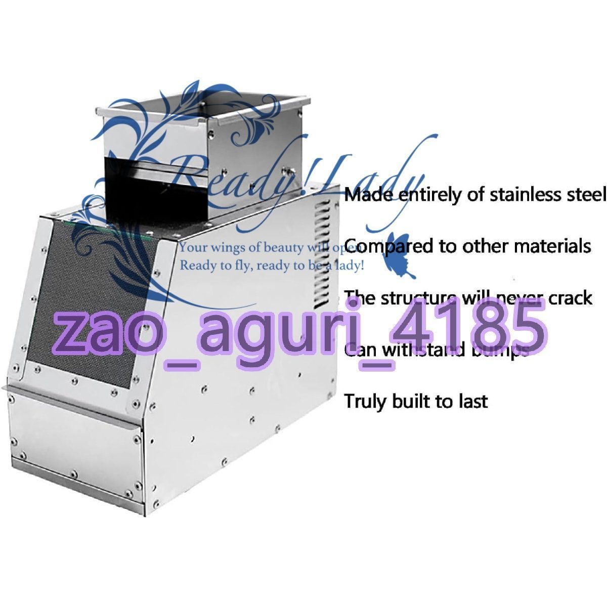 鳥飼料吹き殻スプリッター 電動ステンレス穀物洗浄ふるい機 引き出しと排出ガイドプレート付き キビ 雑穀用