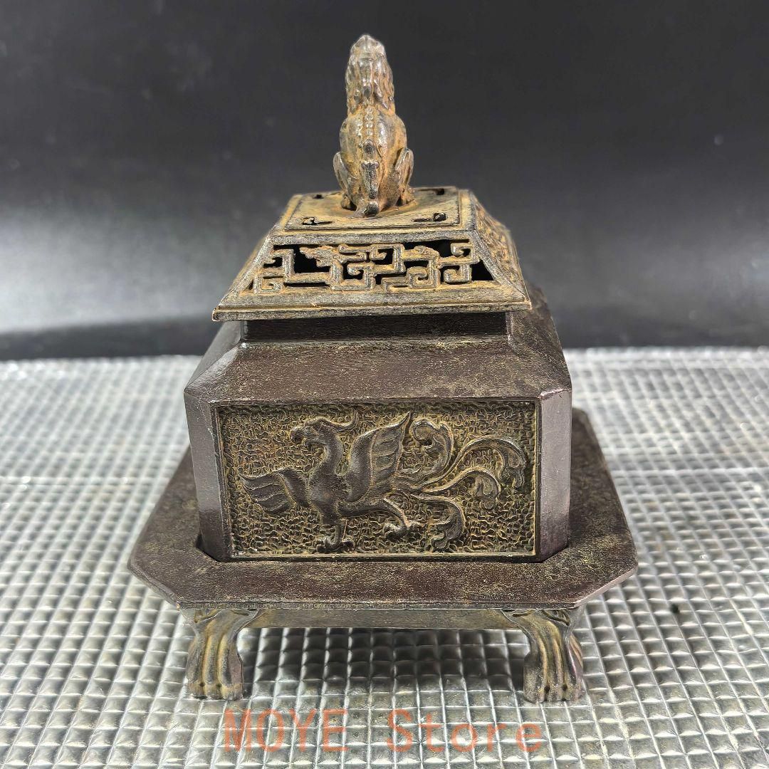 銅器 四神獣香炉 室内薫香炉 茶道具 香道具 装飾品 工芸品 置物