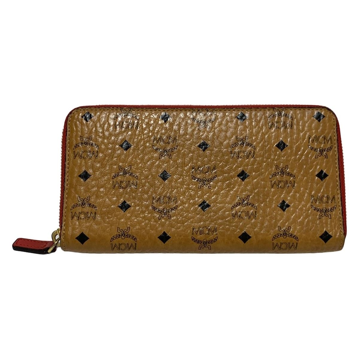 MCM エムシーエム 長財布 - ブラウン×黒 ラウンドファスナー
