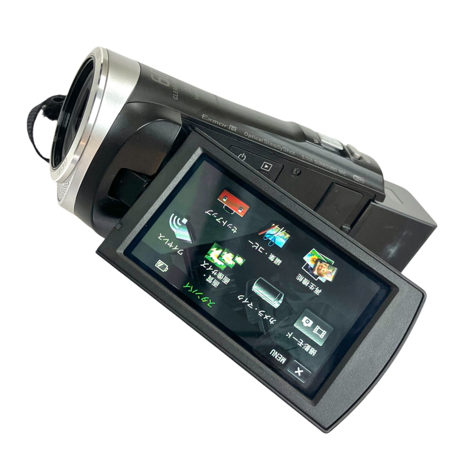 【美品 動作確認済み⭐️SONY HDR-CX485(B)】 デジタルHDビデオカメラレコーダー　 HANDYCAM AVCHD  Progressive FULL HD対応有 WiFi内蔵 color BLACK （AYA）024100602000J