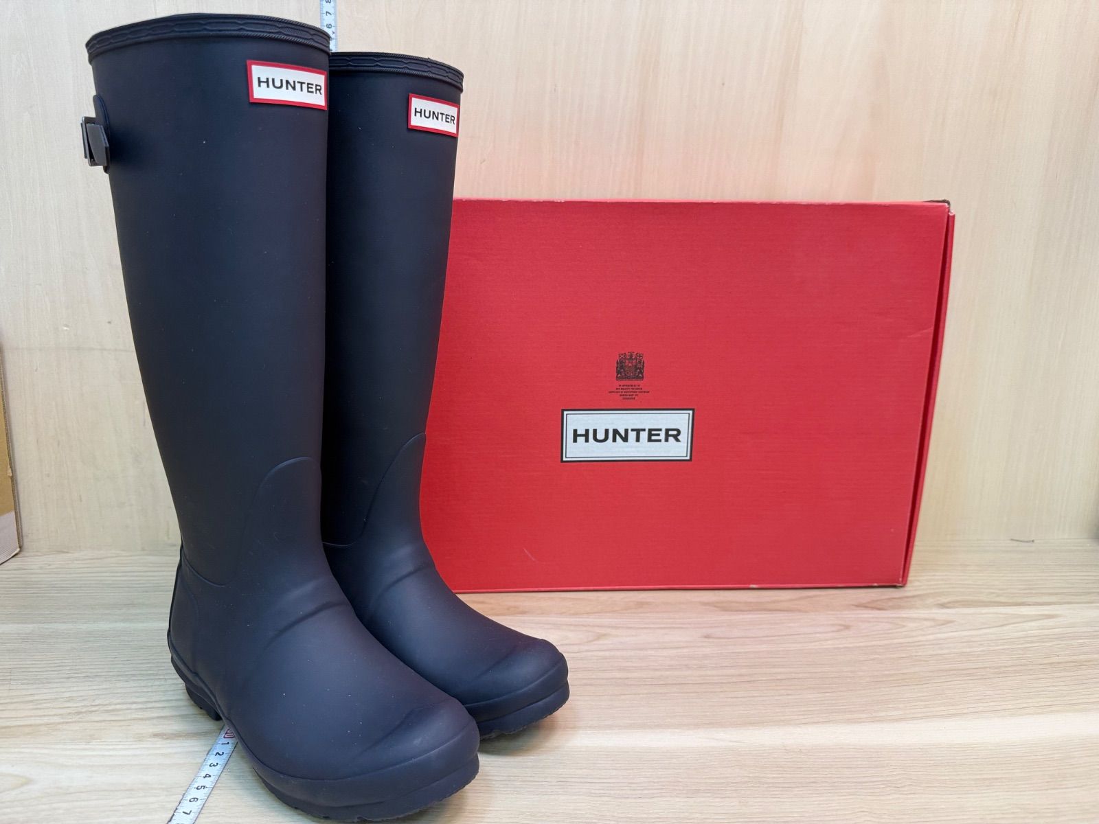 ハンター ショートバック アジャスタブル レインブーツ ブラック 23cm