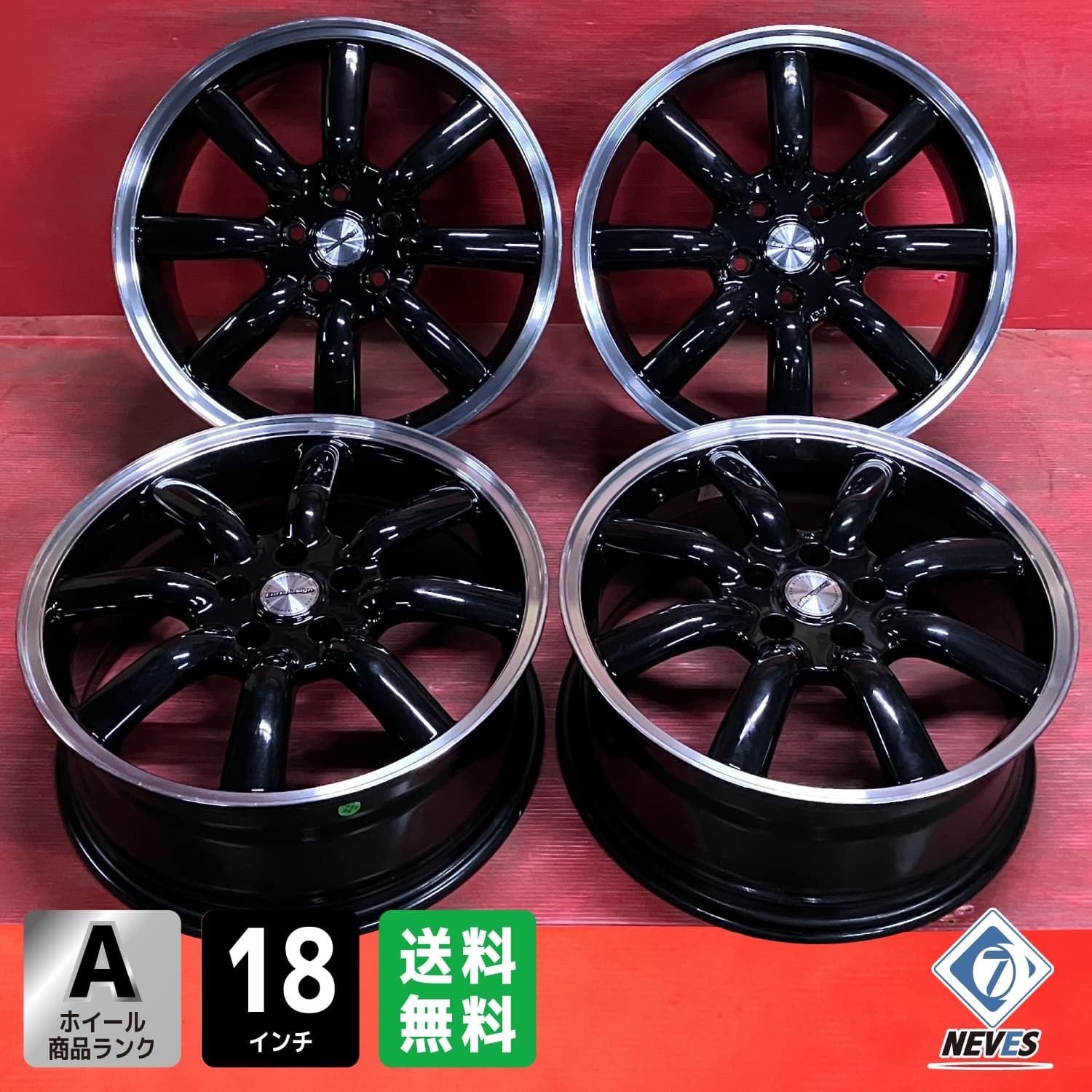 ホイール 18x7.5 48 112|5H Hub66.6mm 社外 ユーロデザイン ミニ用 4本SET