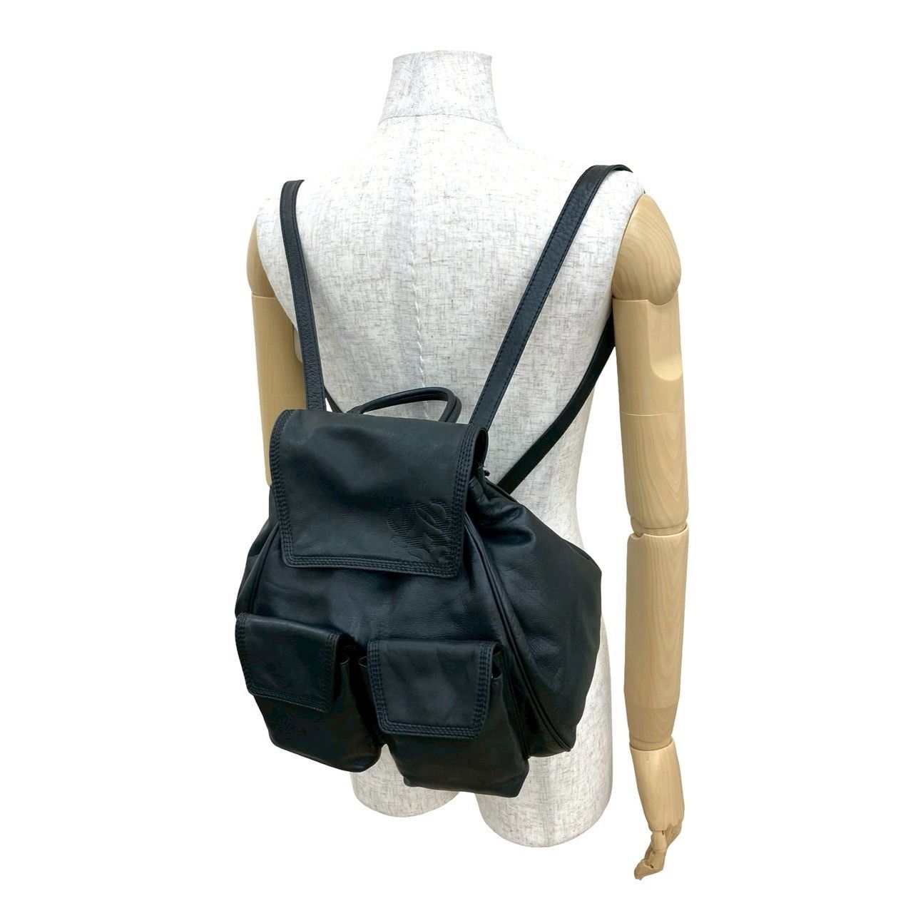 極 美品 LOEWE ロエベ ヴィンテージ アナグラム ロゴ ナッパ