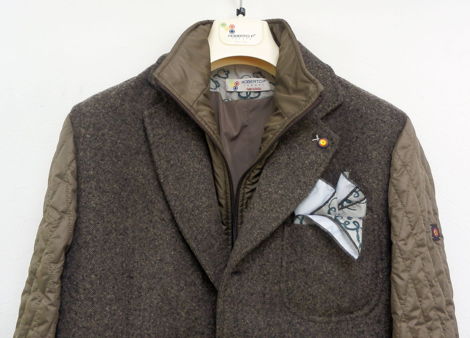 【新品】ロベルトペペ ROBERTO Pラグジュアリー中綿ジャケット イタリア製 ロベルトペペ ROBERTO P ラグジュアリー 中綿ジャケット イタリア製