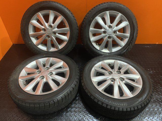 【BS BLIZZAK VRX 155/65R14】スタッドレス【ダイハツ 純正ホイール 14インチ 4.5J4HPCD100+45】タント ムーブ等　(VTN093)