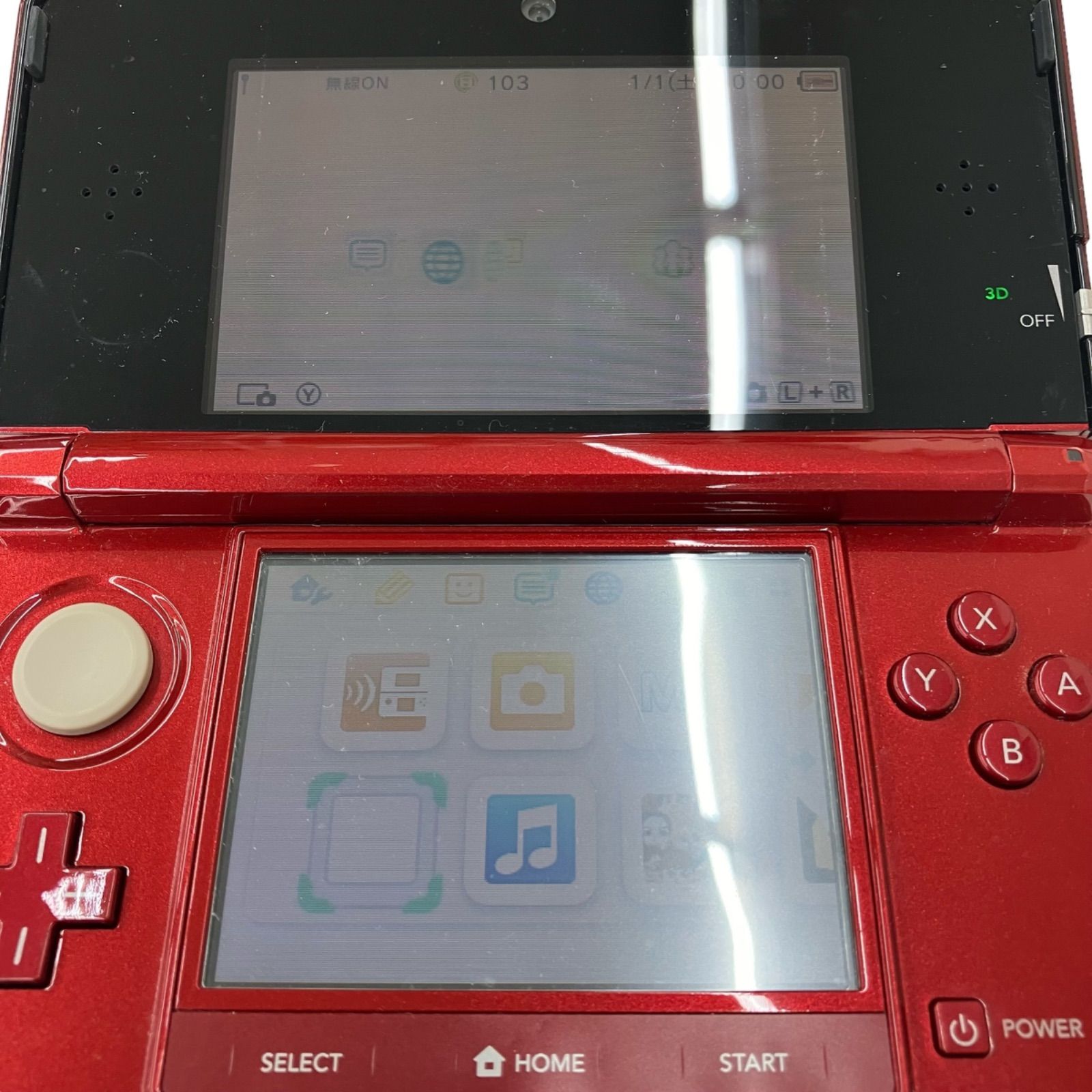 Nintendo メタリックレッド 3DS 可動品 - メルカリ